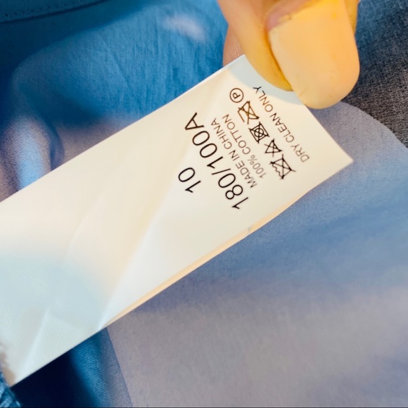 Kate Spade Tea Garden Blue & Orange Floral Print Cotton Midi Dress - Picture 11 of 13